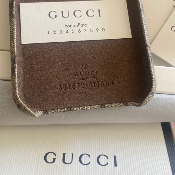 (CLF) Gucci iPhone Case/Cover X/XS Ophidia Tessuto GG Monogram, Unisex, NWT - Picture 4 of 15